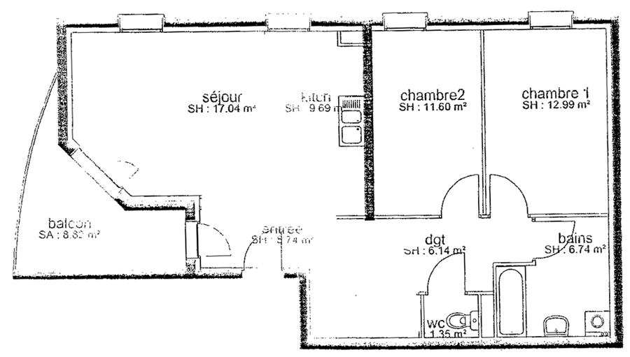 plan de l'appartement